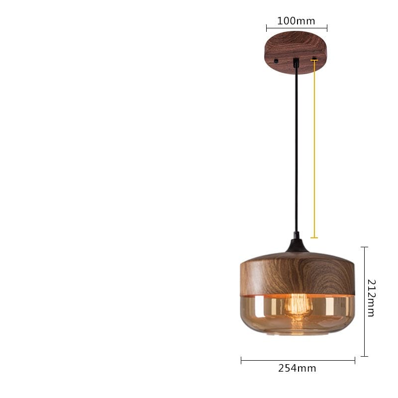 Wood Style Pendant Light - 247GPL - Modefinity