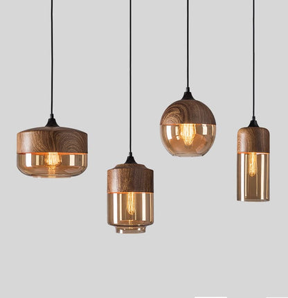 Wood Style Pendant Light - 247GPL - Modefinity