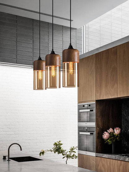 Wood Style Pendant Light - 247GPL - Modefinity