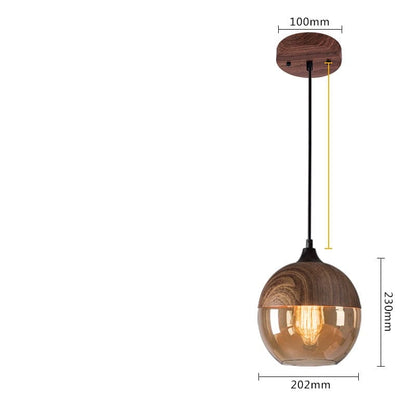 Wood Style Pendant Light - 247GPL - Modefinity