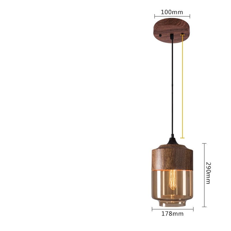 Wood Style Pendant Light - 247GPL - Modefinity