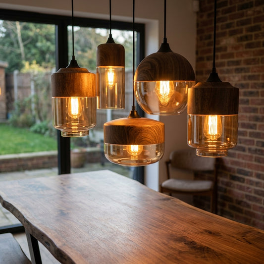 Wood Style Pendant Light - 247GPL - Modefinity
