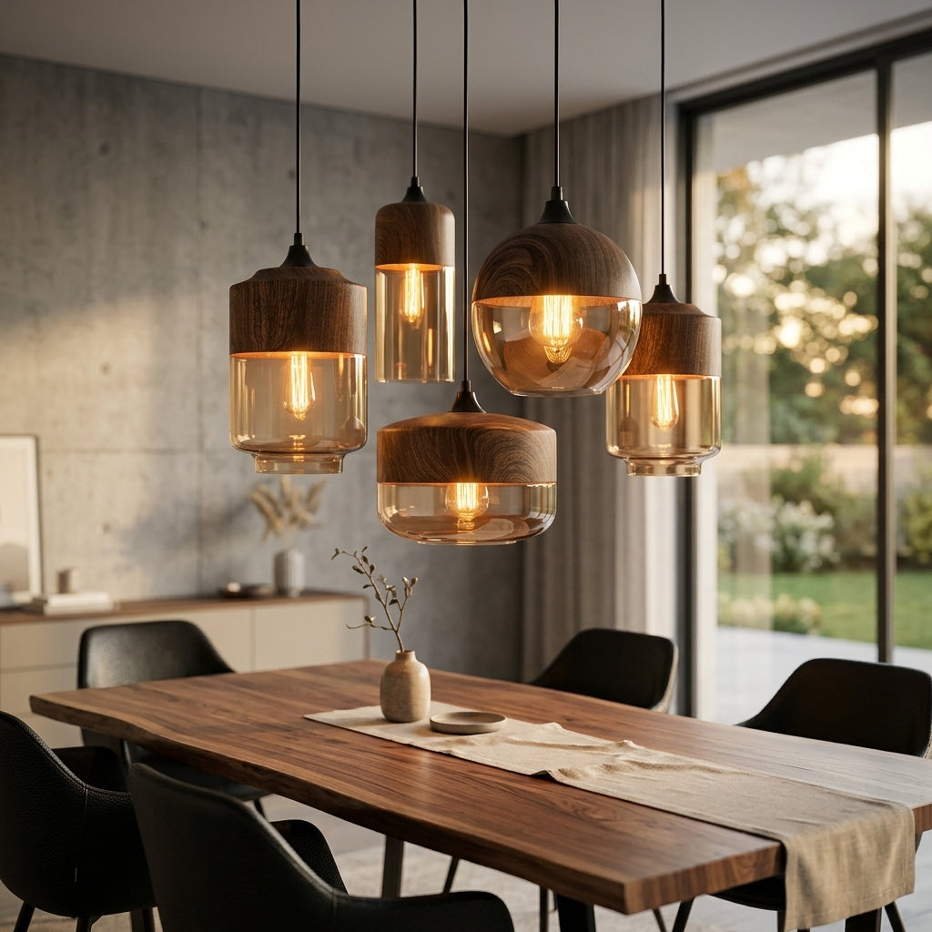 Wood Style Pendant Light - 247GPL - Modefinity