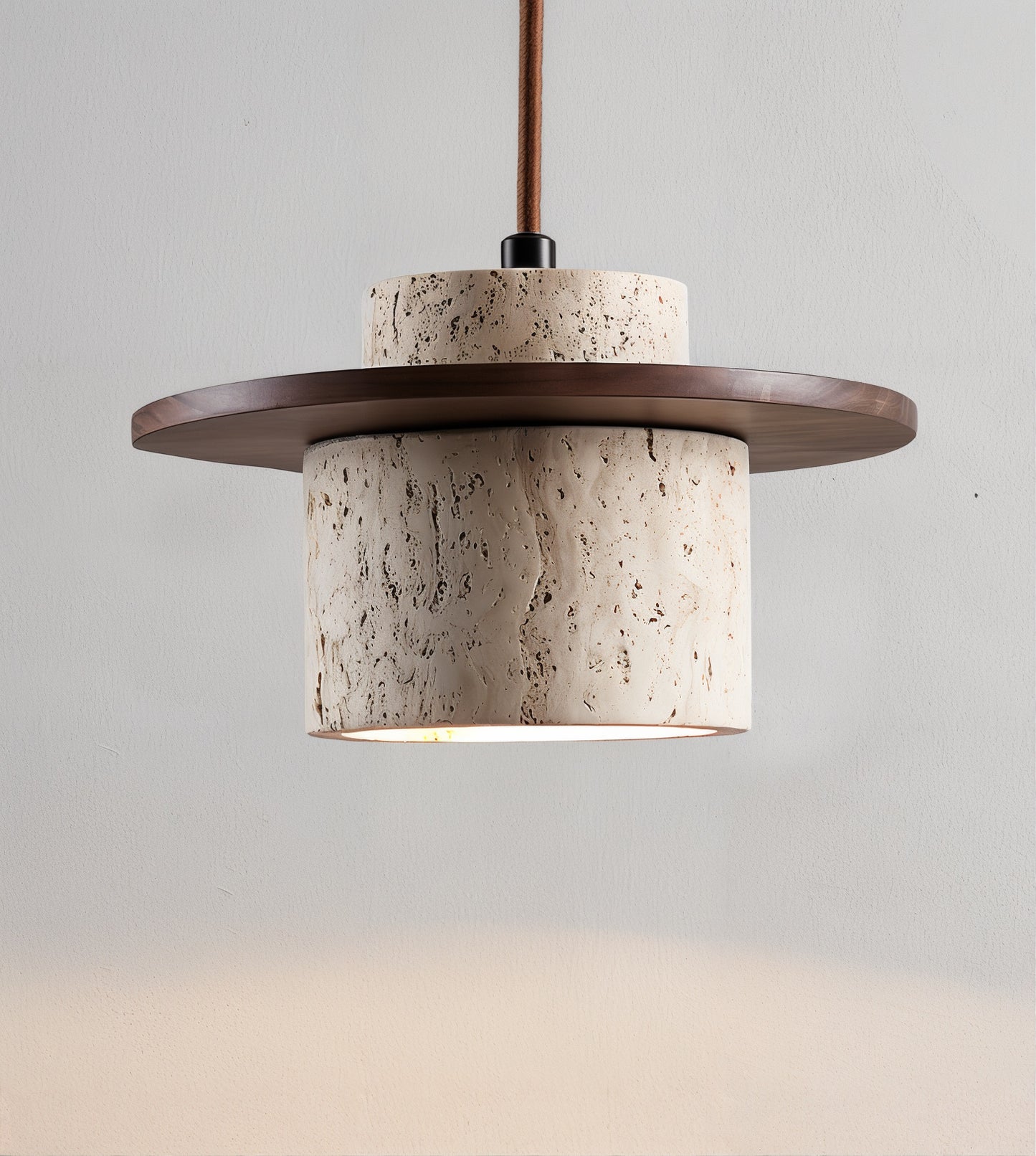 Textured Stone Pendant Light - Modern Rustic - Modefinity