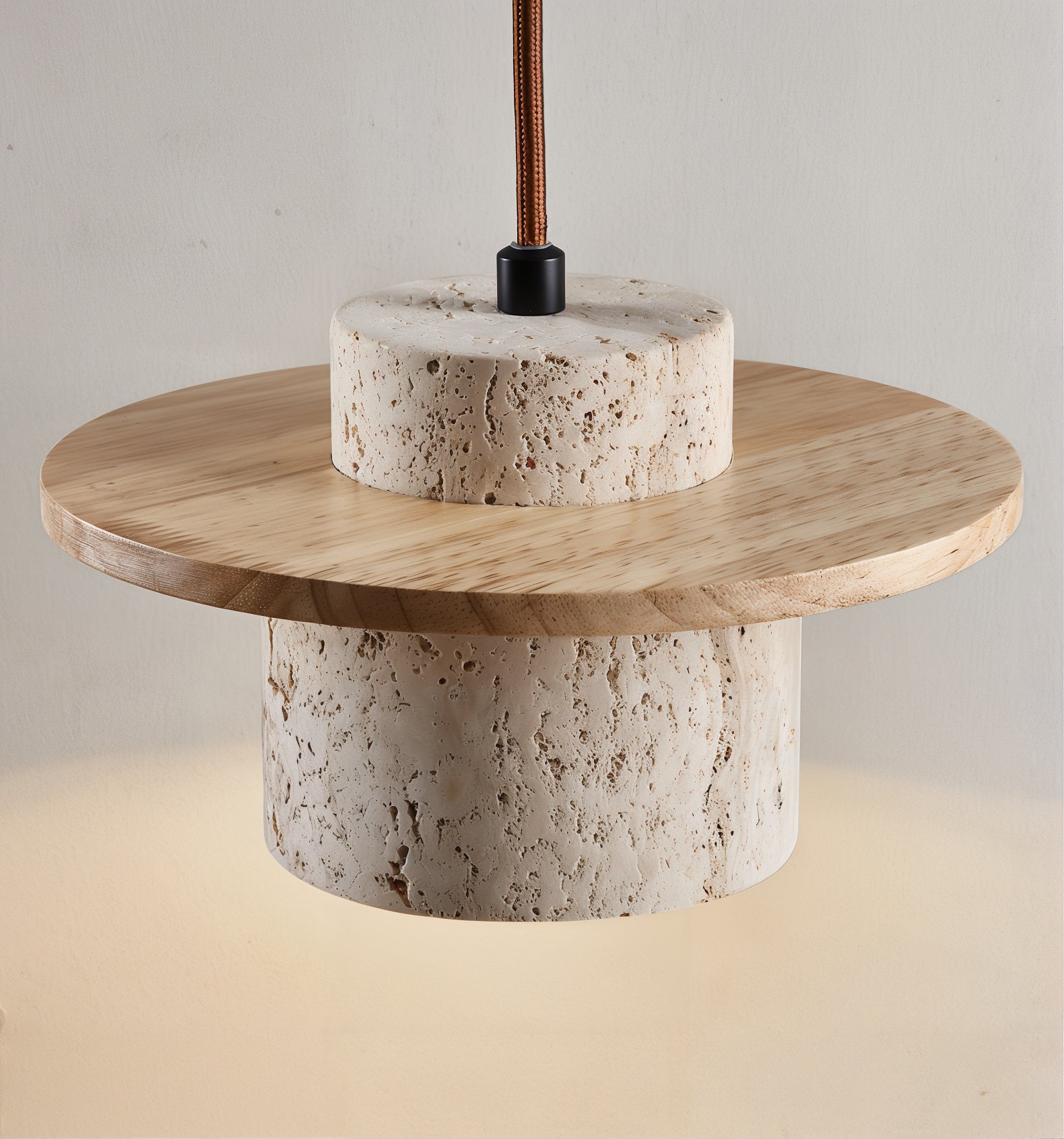 Textured Stone Pendant Light - Modern Rustic - Modefinity