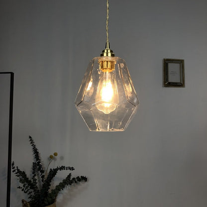 Octagon Clear Glass Pendant Light - 220GPL - Modefinity