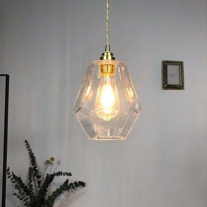 Octagon Clear Glass Pendant Light - 220GPL - Modefinity