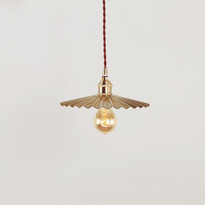 Fluted Brass Pendant Light - 102PL - Modefinity