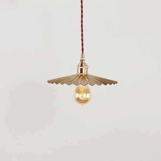 Fluted Brass Pendant Light - 102PL - Modefinity