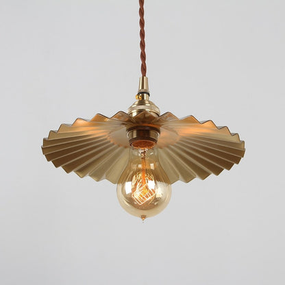 Fluted Brass Pendant Light - 102PL - Modefinity