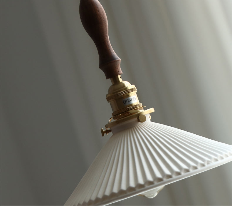 Ceramic Wood Brass Pendant Light - 108PL - Modefinity