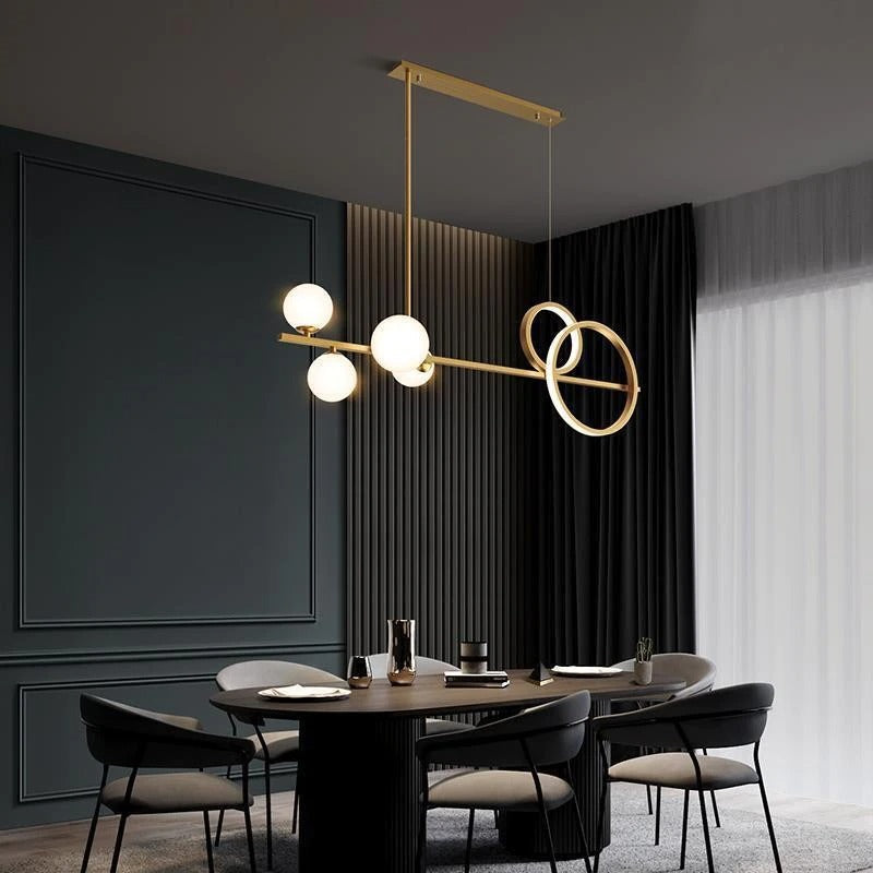 Brass Chandelier With LED Ring - 1CH6 - Modefinity