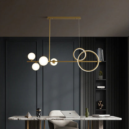 Brass Chandelier With LED Ring - 1CH6 - Modefinity