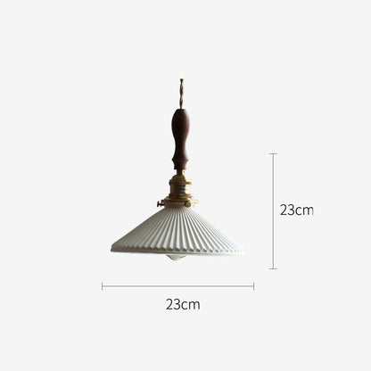 Ceramic Wood Brass Pendant Light - 108PL - Modefinity