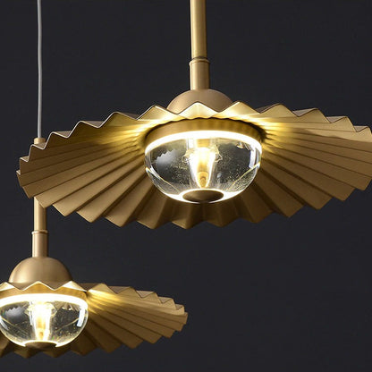 Fluted Brass Crystal Pendant Light - 104CL - Modefinity