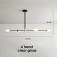 Modern Chandelier With Clear Frosted Globes - 2LCH2 - Modefinity