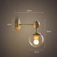 Gold Double Glass Wall Light - 202GWL - Modefinity