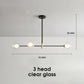 Modern Chandelier With Clear Frosted Globes - 2LCH2 - Modefinity