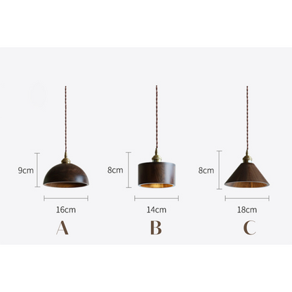 Walnut Wood Pendant Light - 106WPL - Modefinity