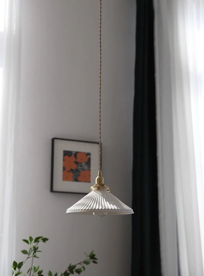 Fluted Ceramic Pendant Light - 101PL - Modefinity