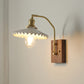 Ceramic Wall Light With Wood Plate - 107WL - Modefinity