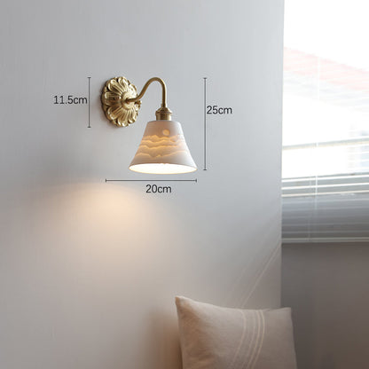 Brass Ceramic Wall Sconce - 118BP - Modefinity