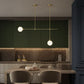 Brass Chandelier With White Frosted Globes - 1CH4 - Modefinity
