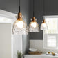 Clear Glass Pendant Light With Wood Lampholder - 101NS - Modefinity