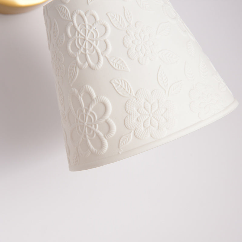 Flower White Ceramic Wall Light - 209ST - Modefinity
