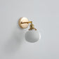 White Globe Ceramic Wall Light - 204ST - Modefinity