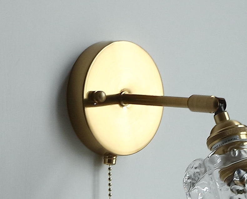 Glass Brass Wall Light - 205GBWL - Modefinity