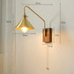 Brass Wall Light With Wood Plate - 107WL - Modefinity