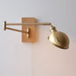 Brass Wall Light With Wood Plate - 118WL - Modefinity