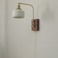 Ceramic Wall Light With Wood Plate - 109WL - Modefinity