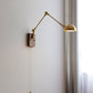 Brass Wall Light With Wood Plate - 106WL - Modefinity