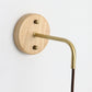 Ceramic Wall Light With Wood Plate - 115WL - Modefinity