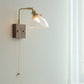 Glass Wall Light With Wood Plate - 103WL - Modefinity