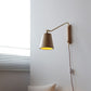 Wood Brass Swing Arm Wood Wall Light - 211SWL - Modefinity