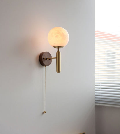 Wood Glass Globe Wall Light - 120WL - Modefinity