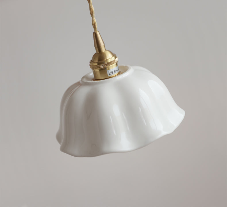 Flower Ceramic Brass Pendant Light - 108PL - Modefinity