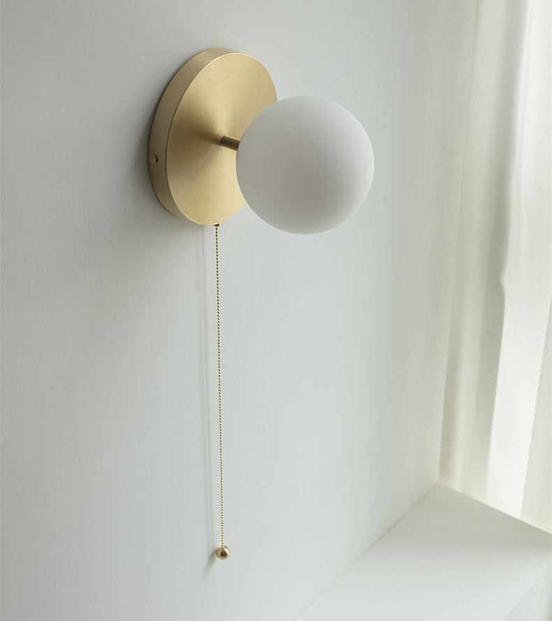 Frosted Glass Globe Wall Sconce Light - 228GBWL - Modefinity