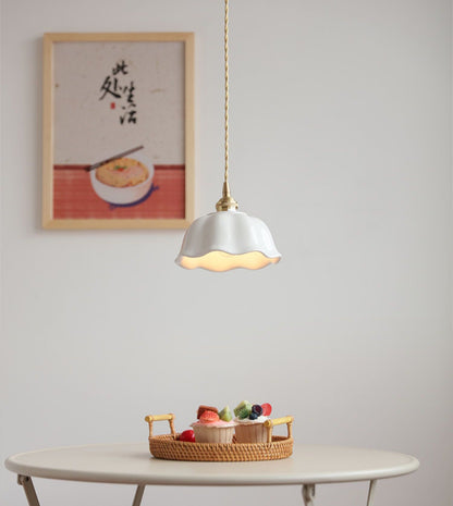 Flower Ceramic Brass Pendant Light - 108PL - Modefinity