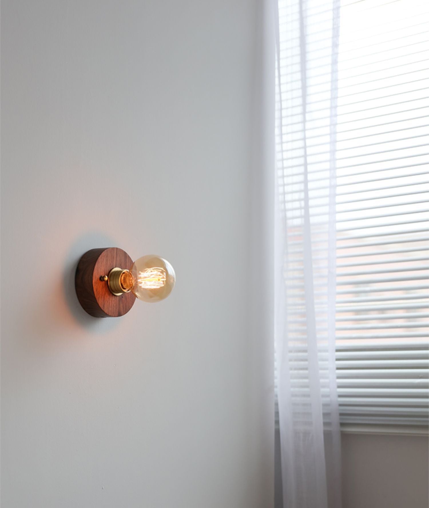 Glass Globe Wood Wall Light - 119WL - Modefinity