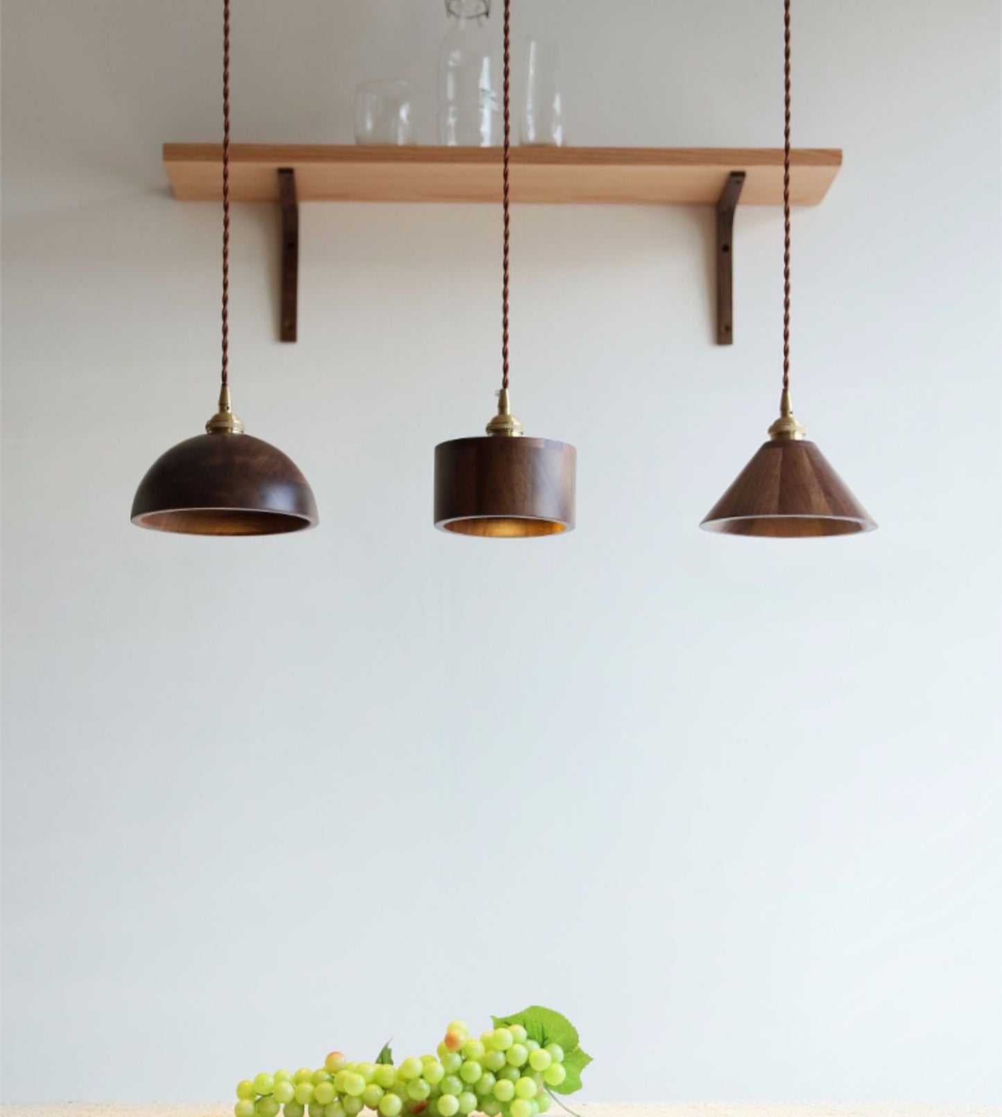 Walnut Wood Pendant Light - 106WPL - Modefinity