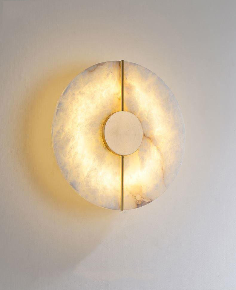 Marble Alabaster Brass Wall Light - 206MWL - Modefinity
