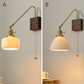 Ceramic Wall Light With Wood Plate - 106WL - Modefinity
