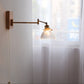 Glass Wall Light With Wood Plate - 106WL - Modefinity